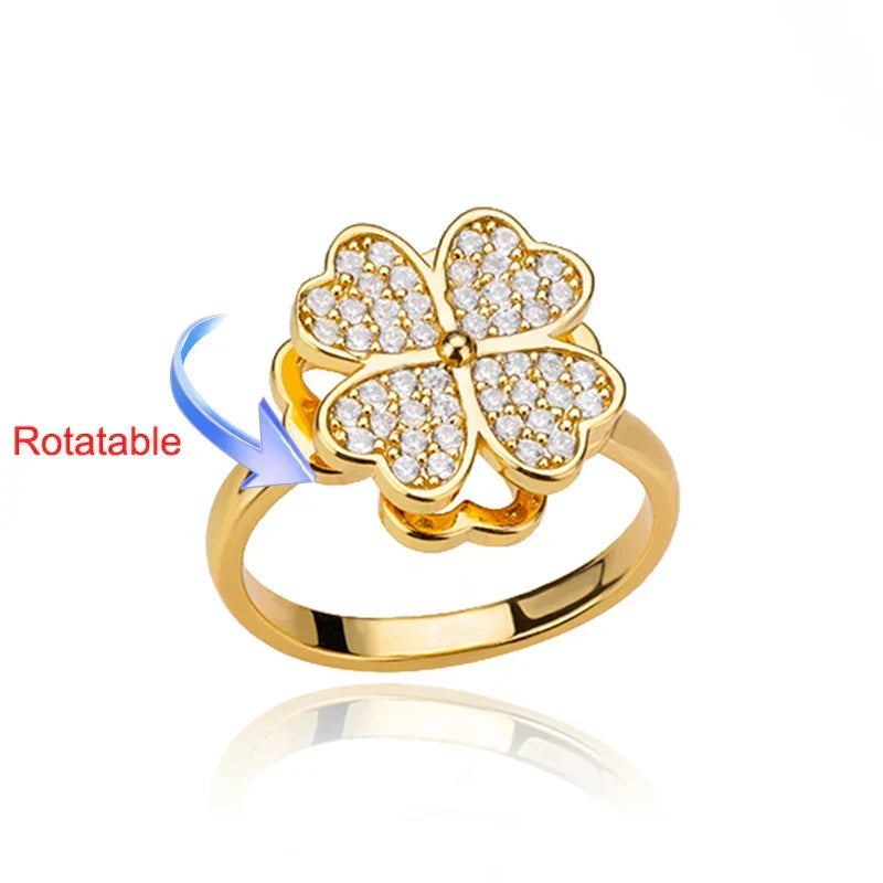 Four Leaf Cover Rotating Ring