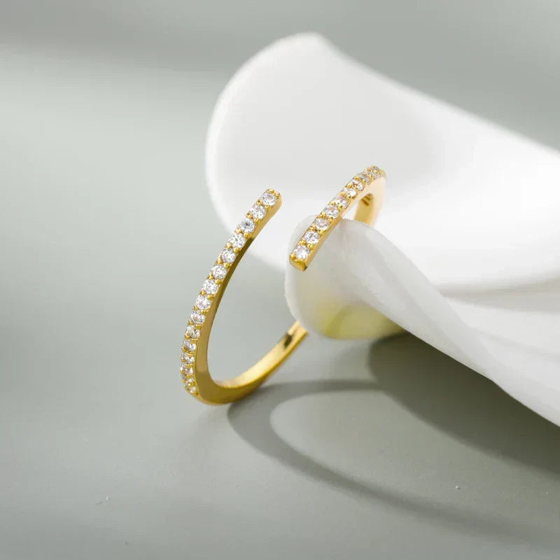 Double Layer Zircon Ring