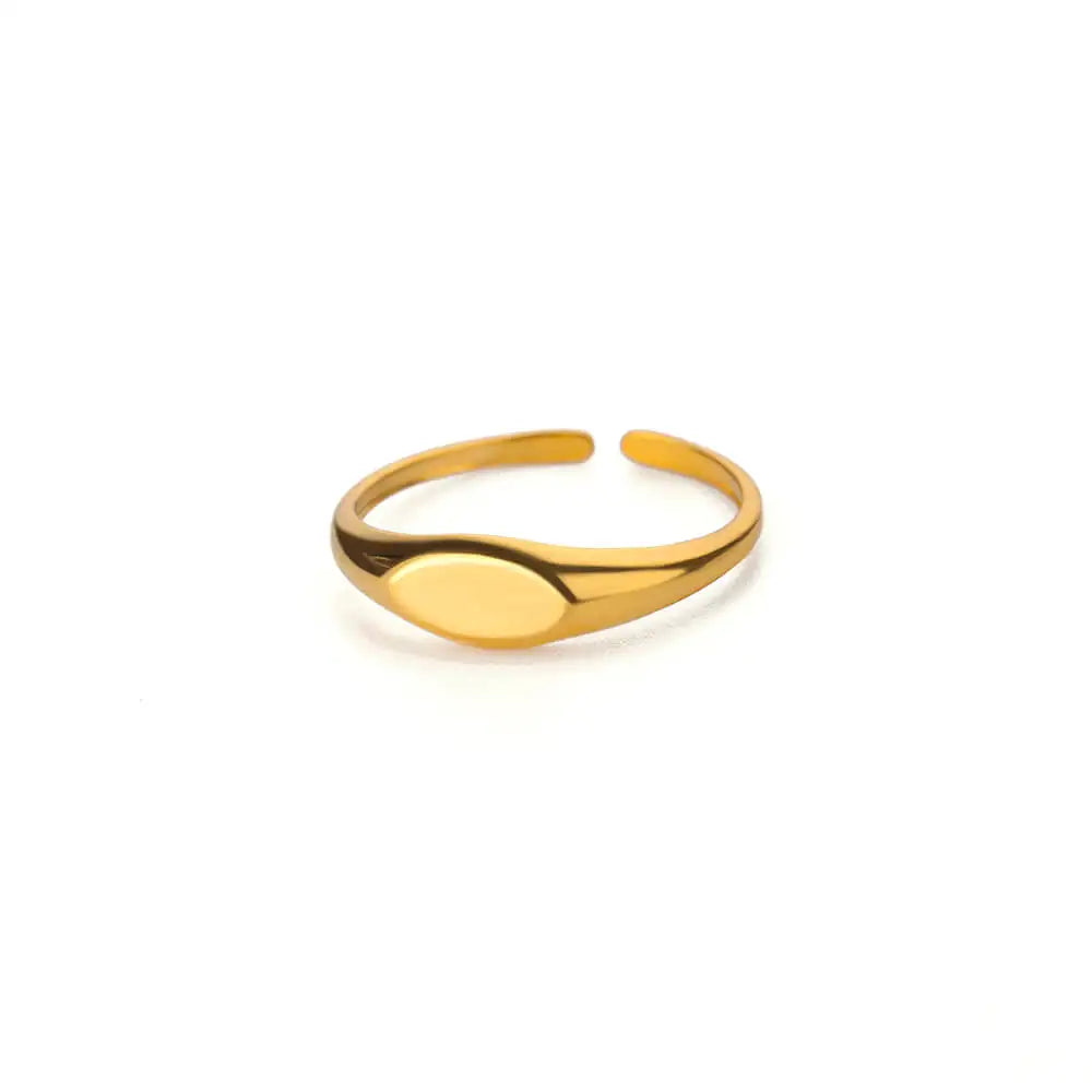 Oval Stainless Steel Ring
