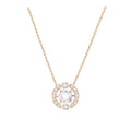 Aurora Crystal Halo Pendant Necklace