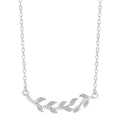 Luna Leaf Crystal Pendant Necklace
