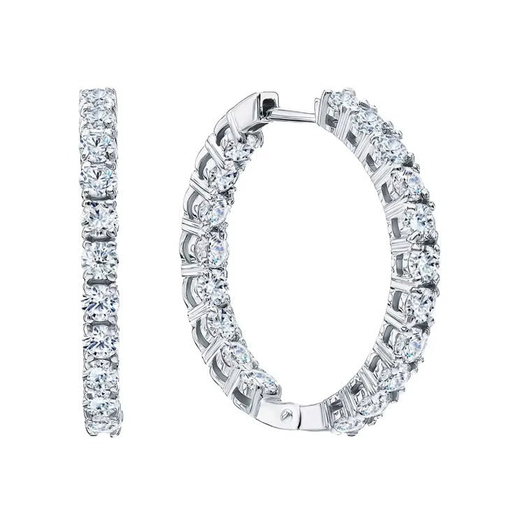 Celeste Diamond Hoop Earrings